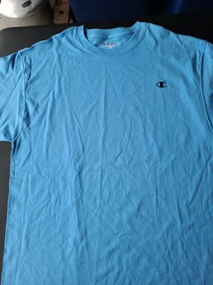 Champion Jersey T-Shirt 100% Cotton RN #15763  Size XL Sky blue 48x34
