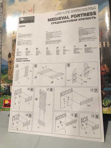 MEDIEVAL FORTRESS HISTORICAL MINIATURES SERIES 1/72 72004 MINIART
