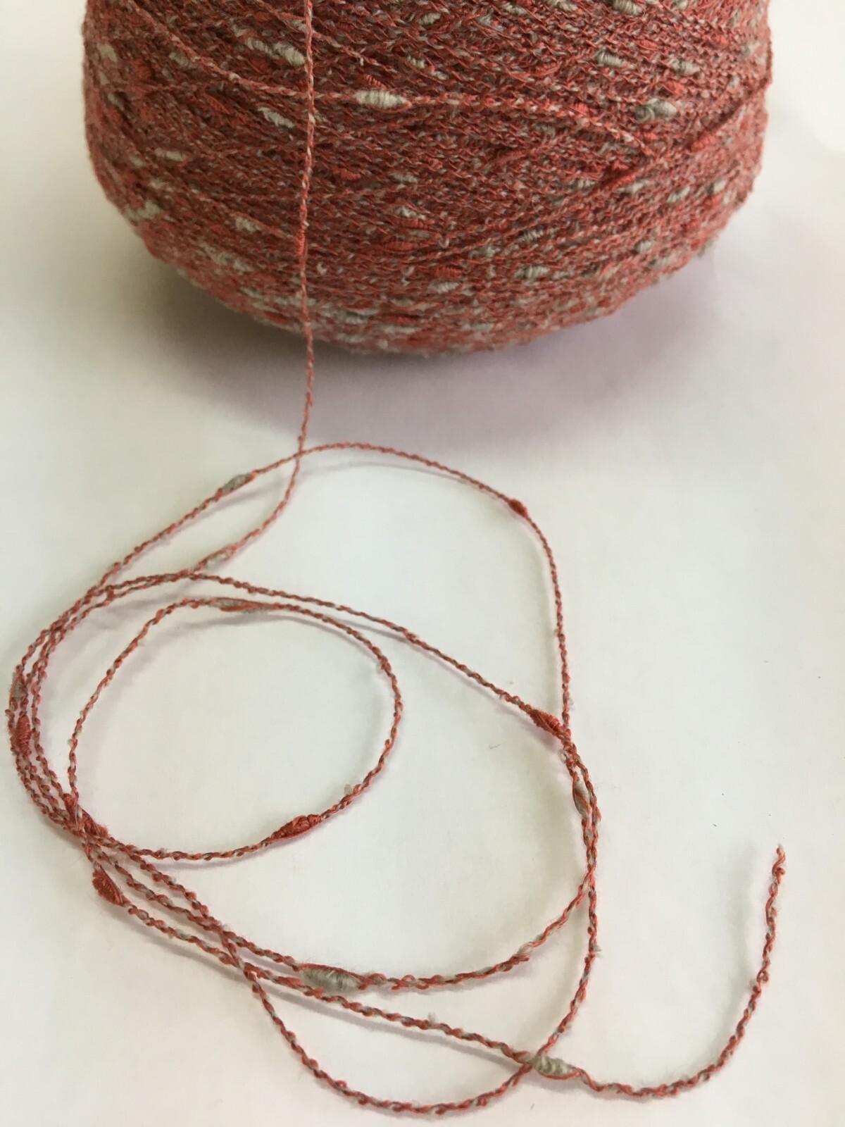 Wool Blend - Red/Gray w/ Slubs - 2250 YPP  Wt. 23 ounces