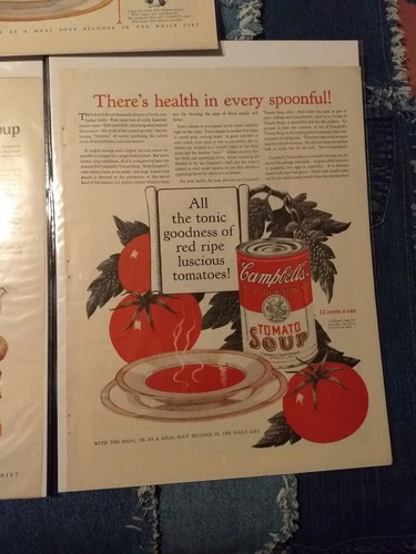 Lot 3 Original 1927 Campbell's Soup Ad free shipping