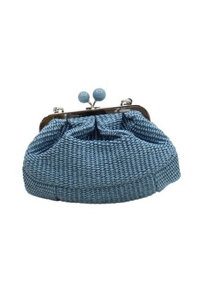 Weekend Max Mara Women's Bag Blue Cotton with Polyamide, Polyester Clutch