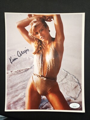 Kim Alexis Signed Auto Vintage 8x10 Actress Model Swimsuit JSA AR39556