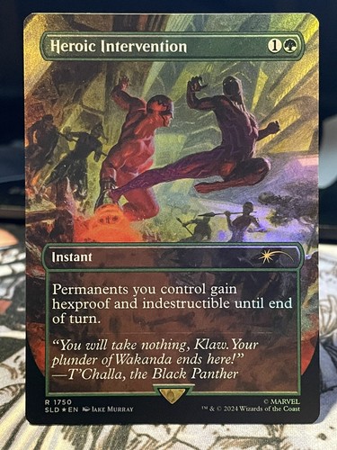 Heroic Intervention FOIL Borderless Marvel MTG Secret Lair