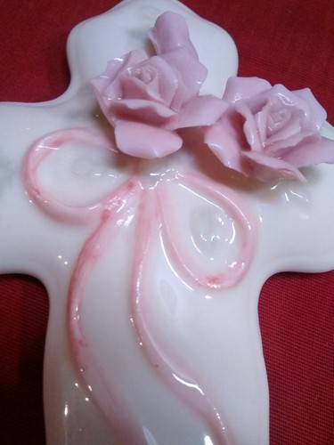 Cross With Flowers Jewelry, Trinket Box,