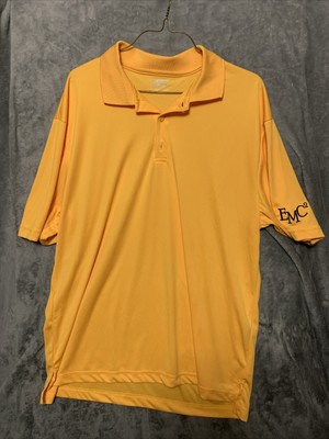 BAW Xl Shirt Athletic Wear Yellow Polo EMC Squared Albert Einstein Equation