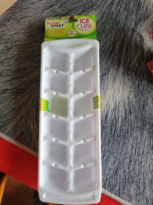 3 PC SET HOME SMART BPA FREE ICE CUBE TRAYS FREEZER & DISHWASHER SAFE WHITE