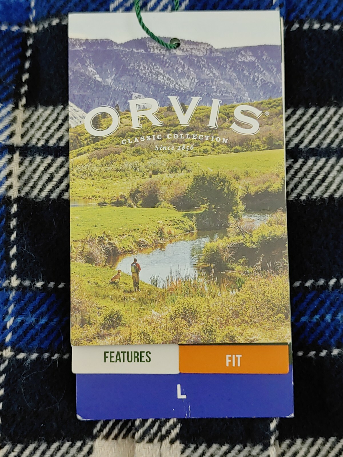 Orvis Navy Check HeavyWeight Flannel 