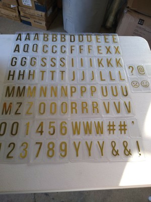 LOT OF 5 ~ Room Esstls LED Light Box Gold Letters 2-1/2''+ Emojis 500 PC's NEW