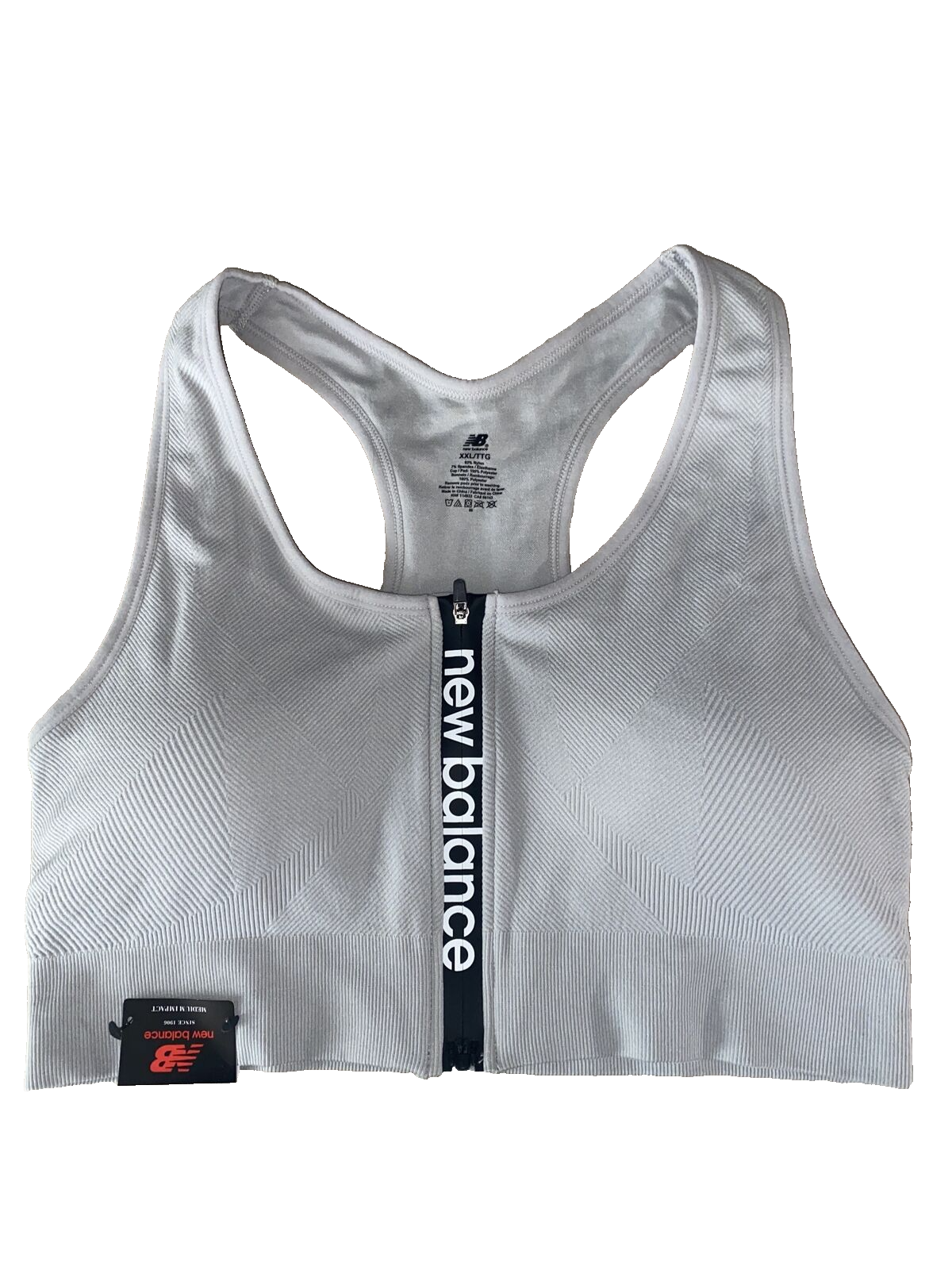 NEW BALANCE Medium Impact Sports Bra Style #R000440 GRAY