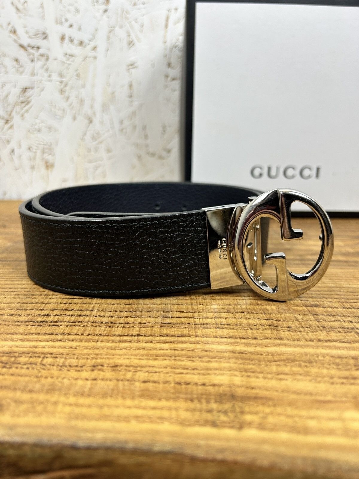 Gucci Reversible Double Sided Belt Black/Brown 449715 CAO2N