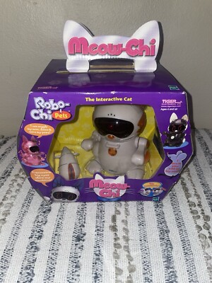 Meow-Chi Cat Robot Toy Black/White Robo Chi Pets New In Box