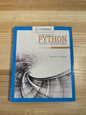 Fundamentals of Python First Programs, 2nd Ed Lambert, Kenneth A., 9781337560092