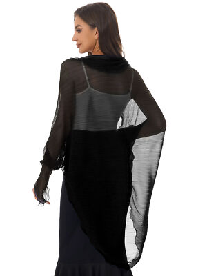 CHICTRY Damen Chiffon Cardigan Wrap Schal Bolero Shrug Strickjacke Cover Up Tops