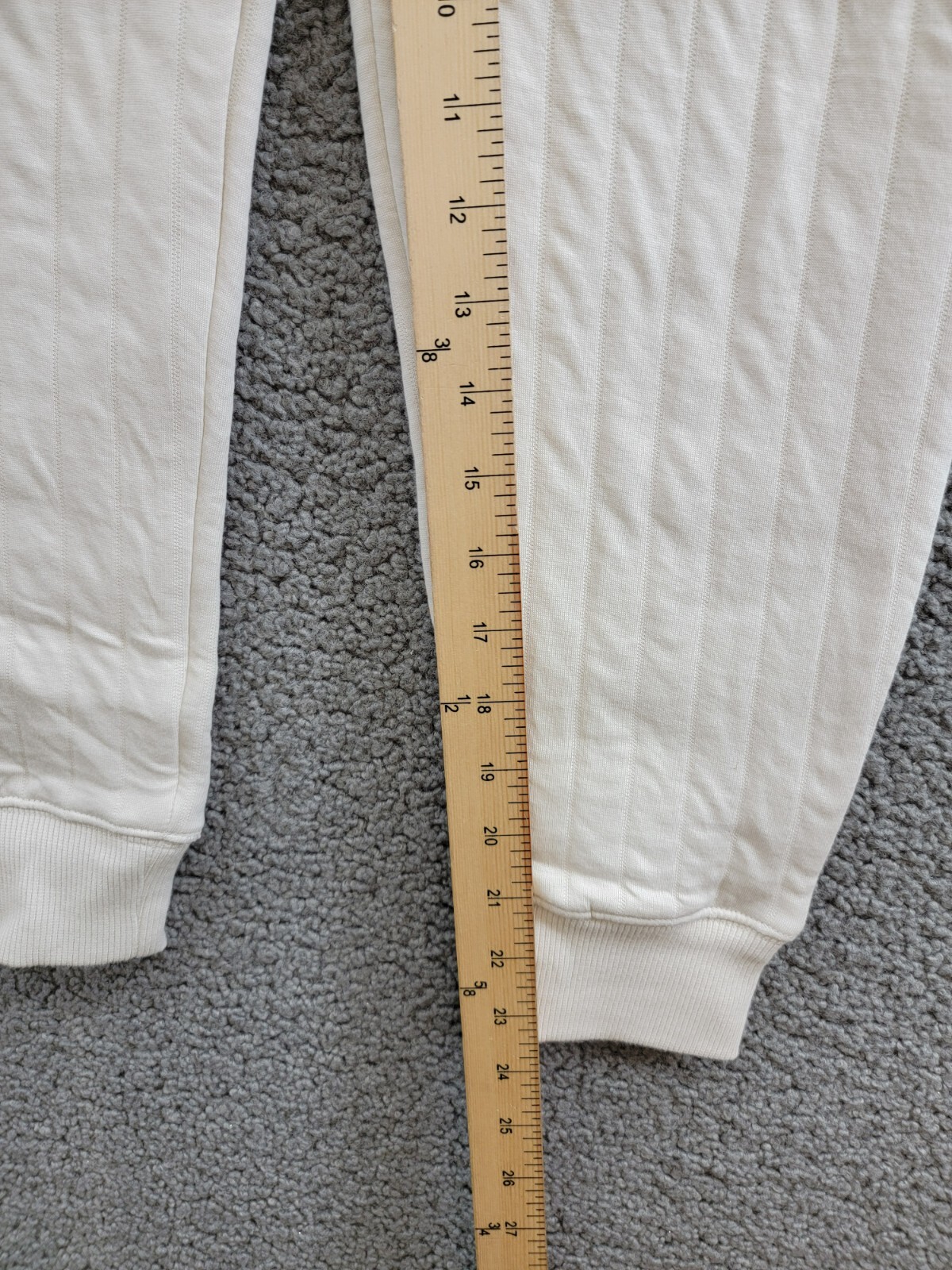 Polo Ralph Lauren Quilted Jogger Pant Big Girls L (12-14) Antique Cream Pull On - Picture 7 of 17