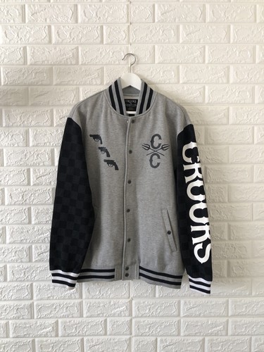 ジャケット・アウター Crooks&castles CROOKS & CASTLES VARSITY JACKET - BLACK