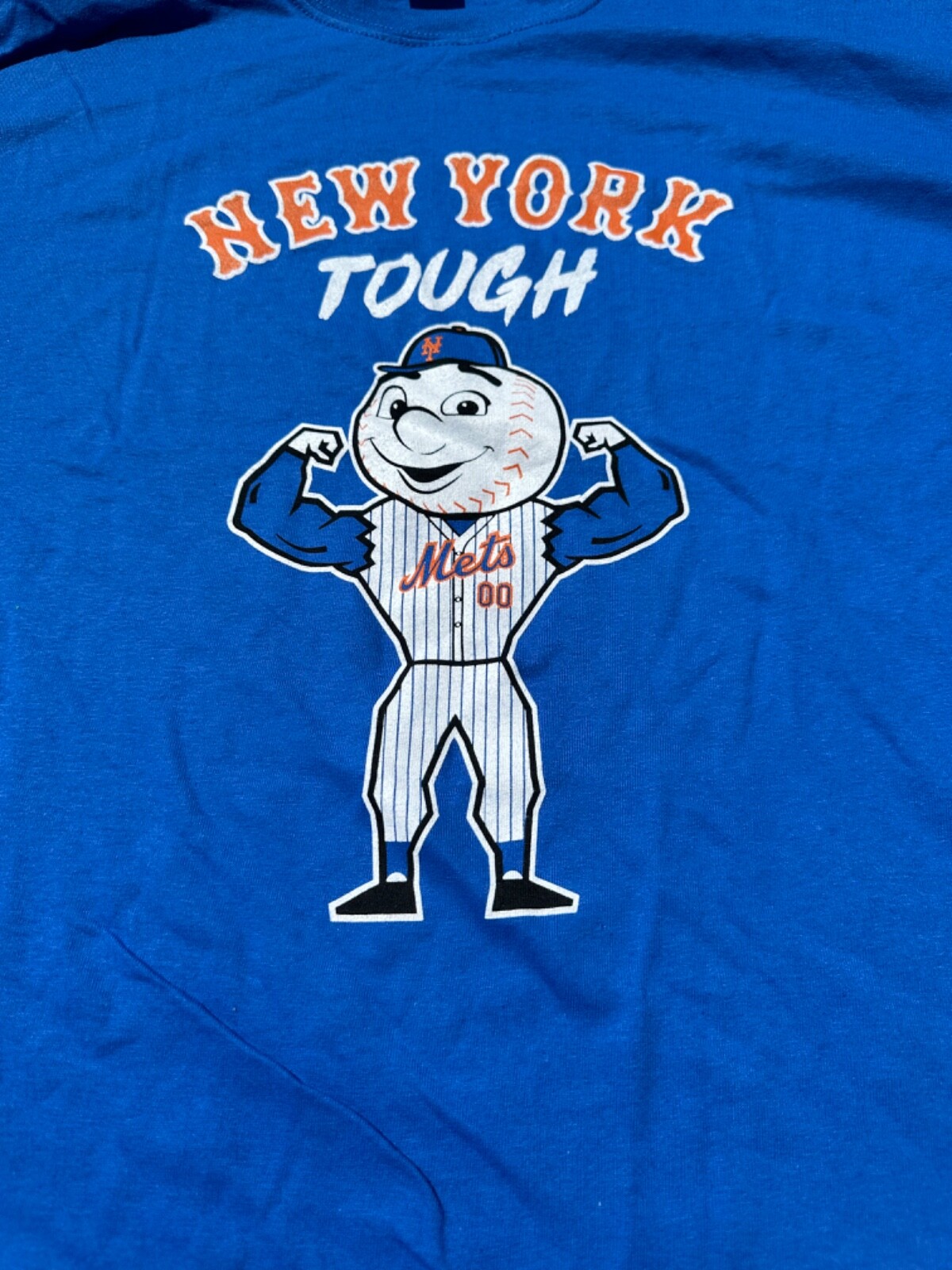 New -VTg New York Mets adult Tough Shirt XL Mr. Met MLB NY