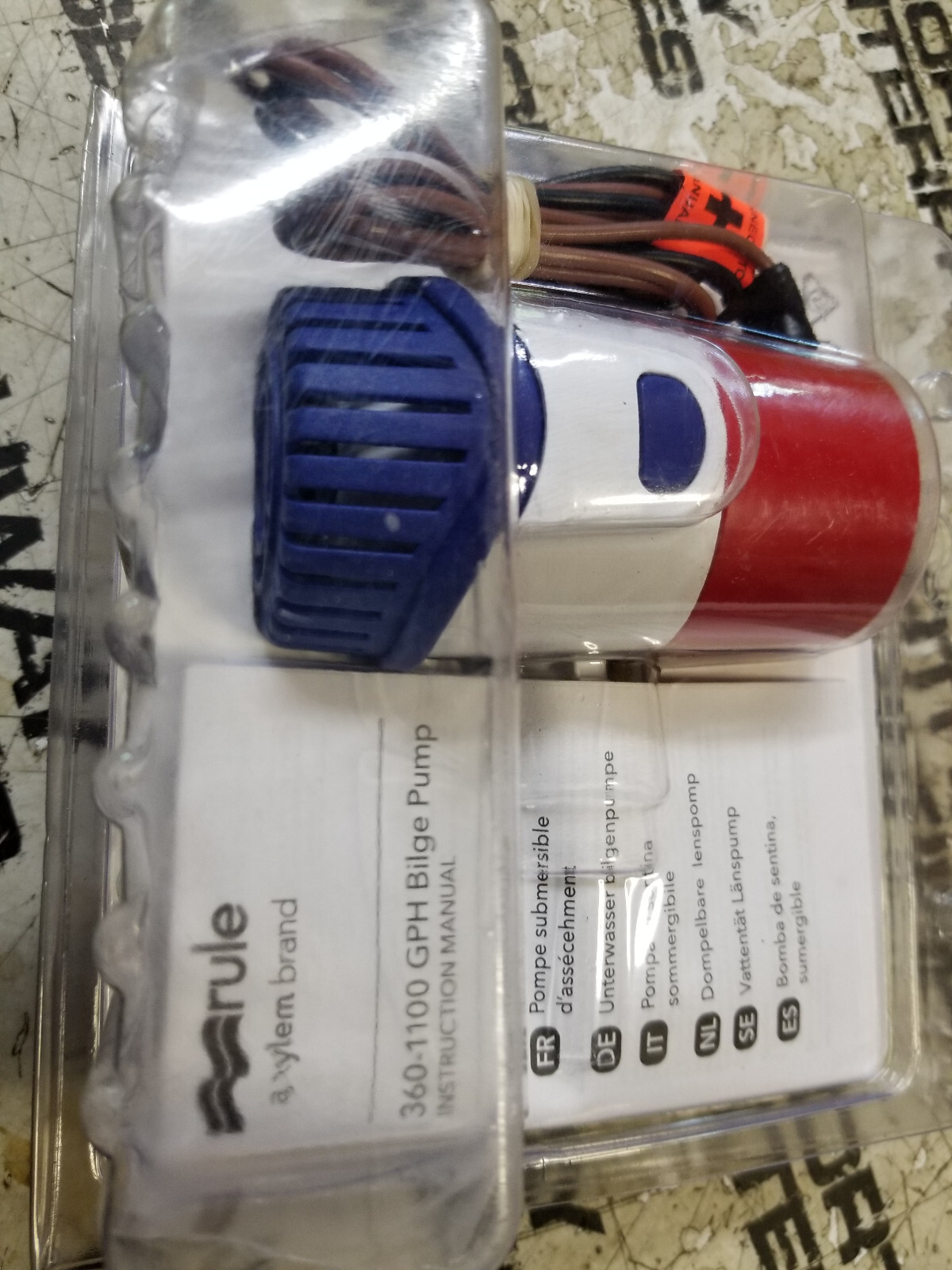 Rule 25SA Automatic Bilge Pump 500 GPH Marine 12V DC 3/4