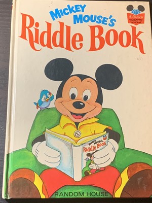 Disney Vintage 1972 Mickey Mouse s Riddle Book From Random House