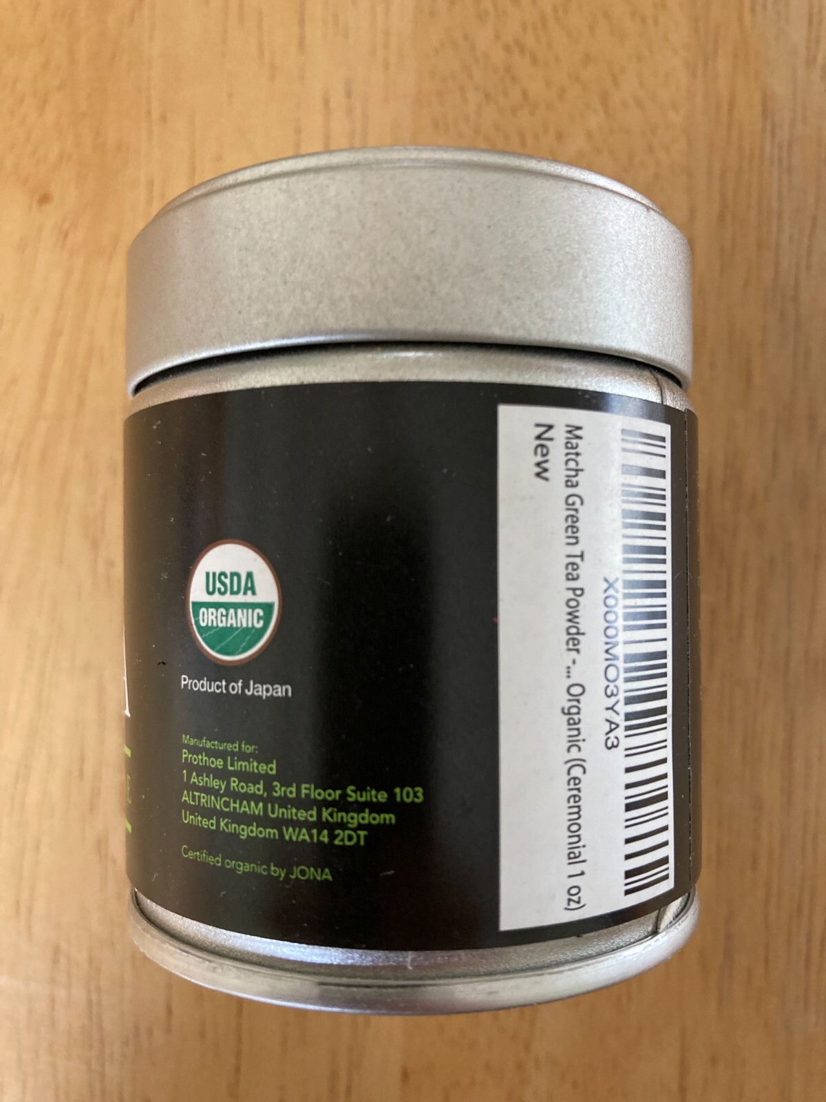 Kiss Me Organics Premium Organic Matcha Ceremonial Grade Green Tea Powder 1 oz