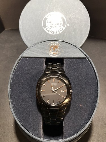 CITIZEN EcoDriveブラック腕時計 E111-S051436 防水 CITIZEN EcoDriveブラック腕時計 E111-S051436 防水