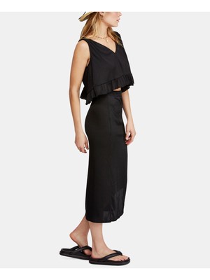 

Женский черный топ без рукавов с V-образным вырезом FREE PEOPLE Размер