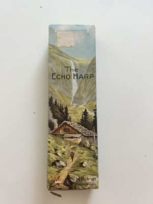 Vintage M Hohner The Echo Harp Bell Metal Reeds 2 Sided Key Made In Germany EUC