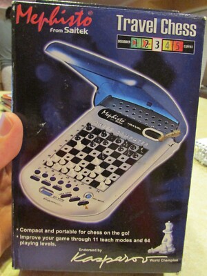 NEW - OPEN BOX!! SAITEK Mephisto Kasperov Travel Chess Computer FREE SHIPPING!!