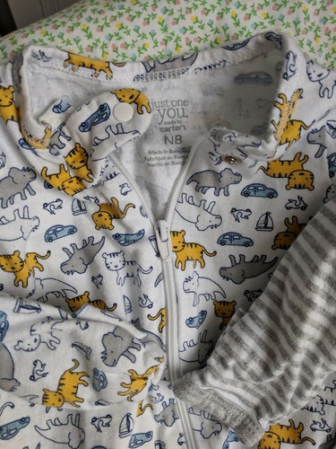 Carters Baby Starters newborn baby unisex footed sleepers sleep n plays set of 4
