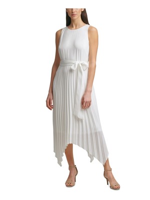 

JESSICA HOWARD Женское белое миди-платье с поясом и поясом Petites, Белый