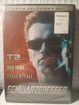 Schwarzenegger T2 Judgment Day  Red Heat & Total Recall DVD 2012 New 3 Movies