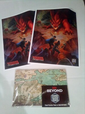 Dungeons and Dragons Honor Among Thieves Limited Edition Map and 2 Posters