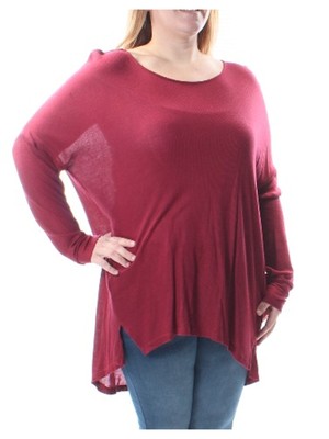 

Женский темно-бордовый топ BASS с длинным рукавом и украшенным вырезом, размер, Maroon