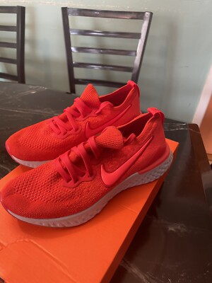 Nike Epic React Flyknit 2 (GS) Youth's Running Shoes Size 6y Chili Red