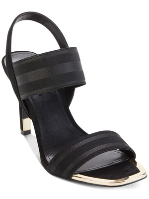 

Черные женские сандалии с ремешком на пятке DKNY Bryson Square Toe Stiletto, Черный, K1046991