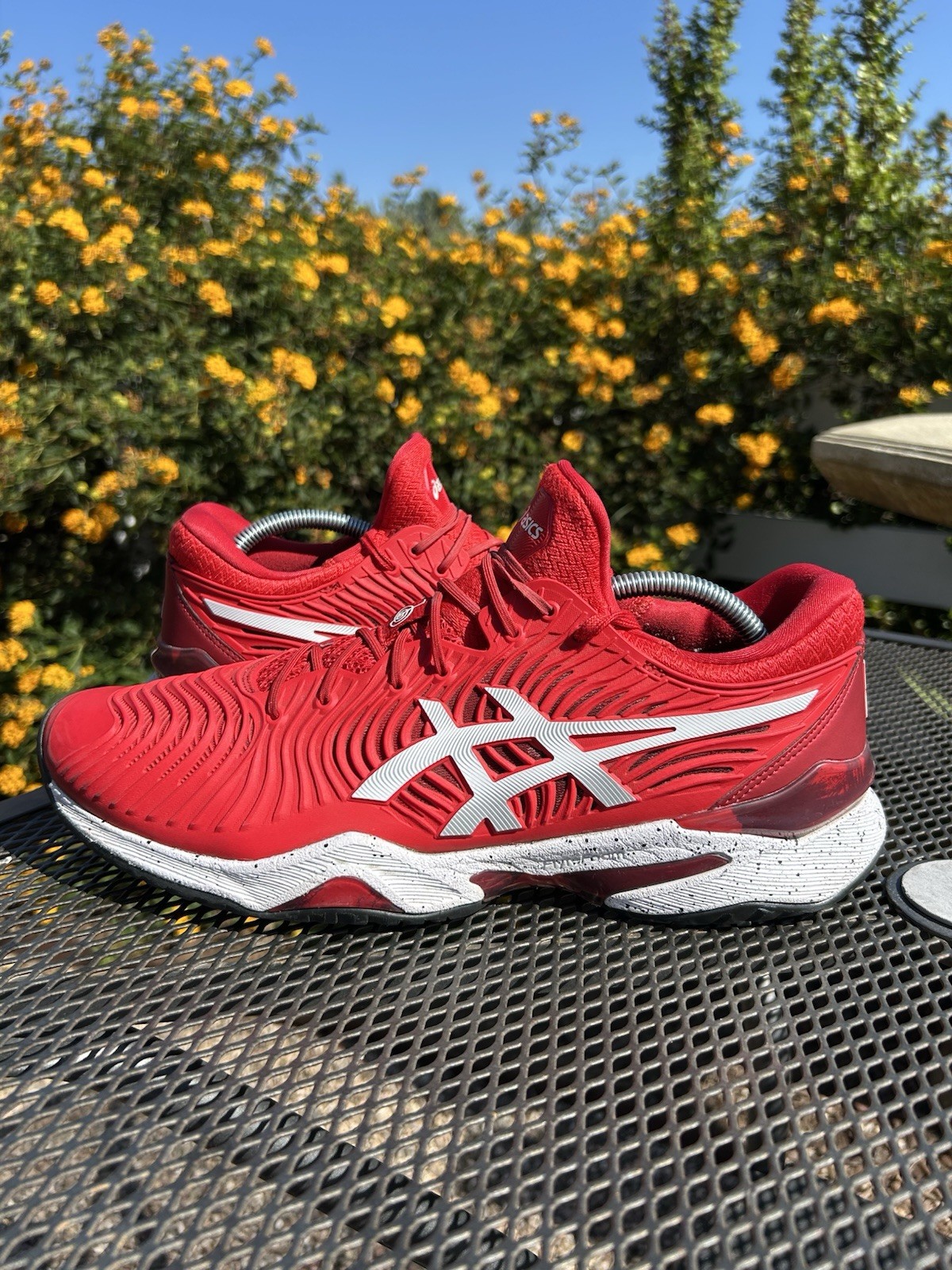Size 10 - ASICS Court FF 3 Novak Djokovic 2023 Red Black Tennis Shoe 1041A275