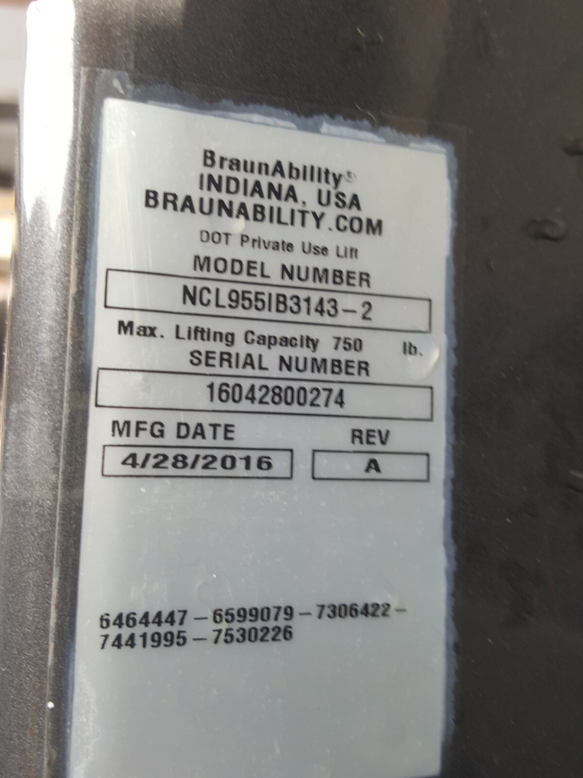 Braunability Wheelchair Lift