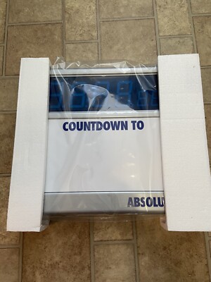 Absolut Vodka Electronic Countdown To Bar Sign Man Cave Sign New In Package!!