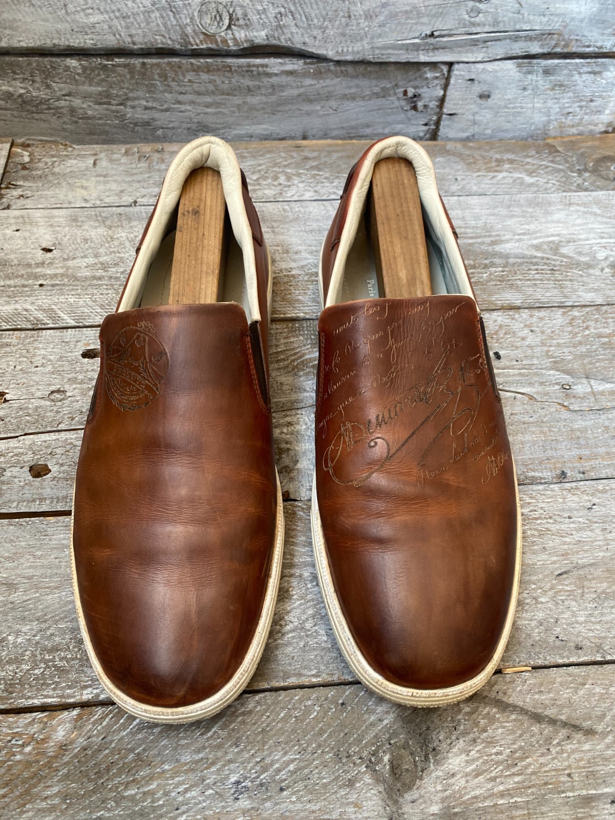 ◆関税込◆【Berluti】 Scritto leather slip-on sneakers $_57.JPG?set_id=880000500F