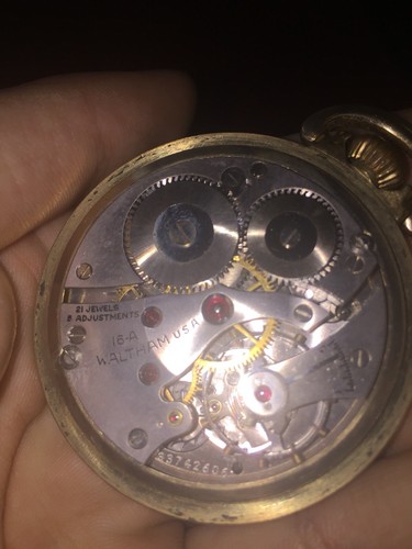 Rare Waltham Railroad Pocket Watch 16-A 21 Jewels 1950’s