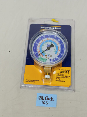 Yellow Jacket 49016 2-1/2'' Compound Gauge, °F, psi, R-22/134a/404A