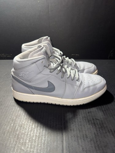 Nike Air Jordan 1 Retro Mid 'Wolf Grey' - 554724-033 - Size