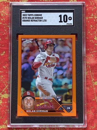 ☺︎noram☺︎ Nolan Gorman 2023 Topps Chrome #192 True Green PSA 10 Gem