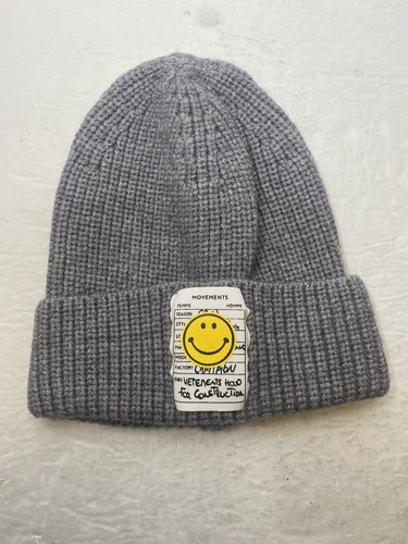 Unisex Grey Smiley Face Beanie • One Size | eBay