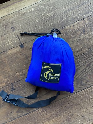 Golden Eagle Parachute Silk Double Hammock (600 Lb Capacity) Purple Blue 