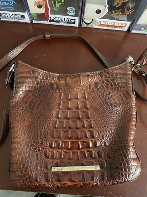 Brahmin Jody Melbourne Crocodile Leather Crossbody Purse 