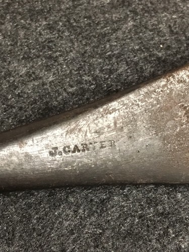 Antique Boat Caulking Irons - J Carver - Cast Steel Vintage Caulking Iron 6-1/2”