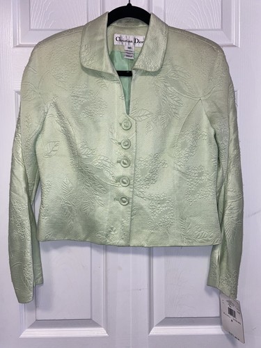 Dior テーラードジャケット スカートセットアップ Mサイズ オリーブグリーン Vintage Christian Dior Mint Green Skirt Suit Size: 8P | eBay