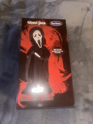 NIP Royal Bobbles Ghost Face Scream Bobblehead Statue Halloween Horror 8  Resin