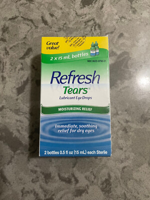 Refresh Tears - Lubricant Eye Drops - Moisturizing - Twin Pack - Expiry 2024