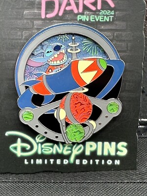 Disney After Dark 2024 Stich & Angel Spinner Blacklight Ink LE 500 Pin
